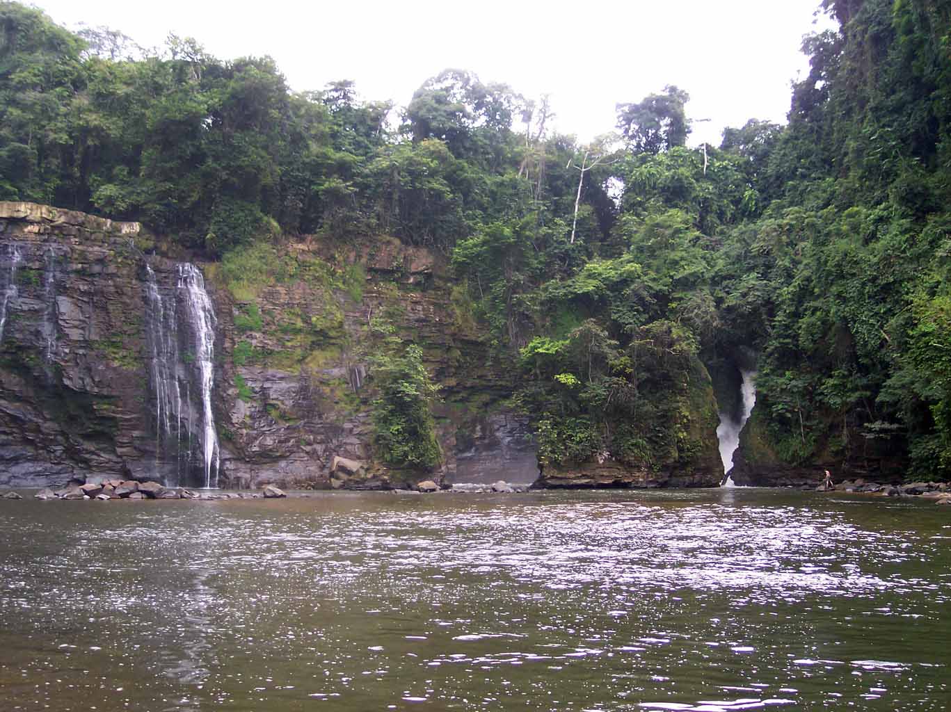 Itsila waterfall, Gabon-Congo border, habitat of Petropedetes vulpiae; photo. by O.S.G. Pauwels